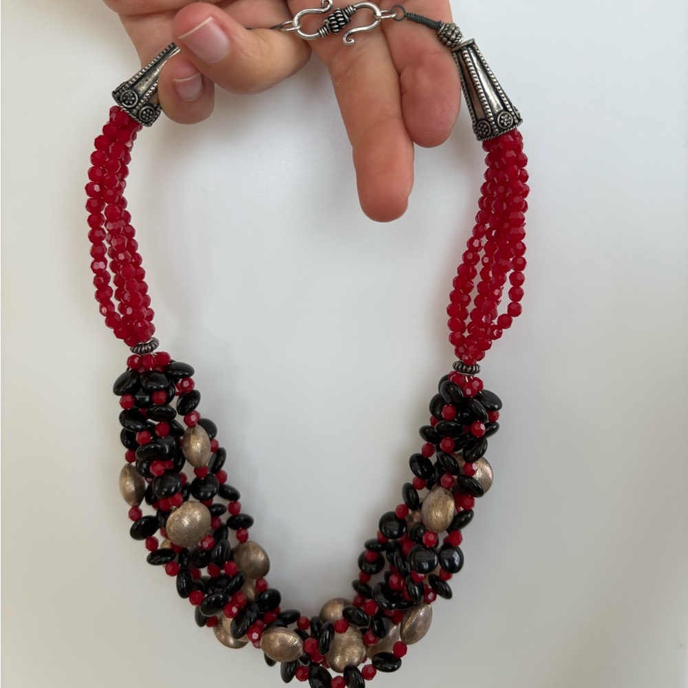 Multi Stranded Boho Bohemian Beaded Statement Nec… - image 8